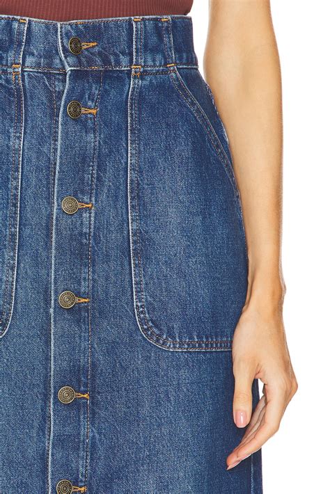 FRAME Modern Pocket Midi Skirt in October | REVOLVE
