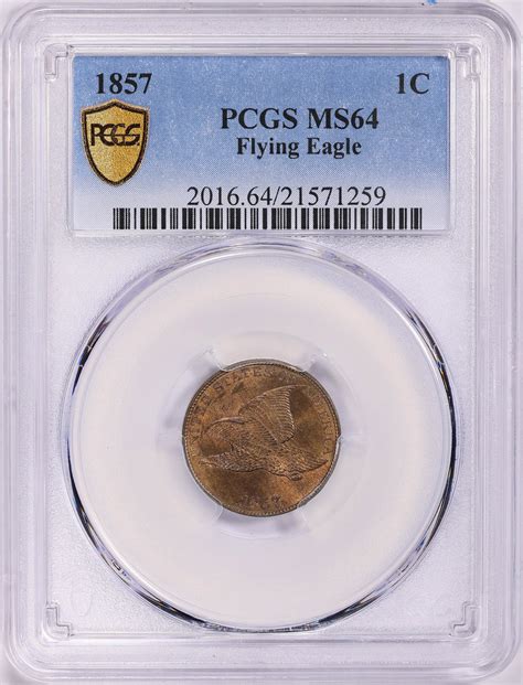 1857 Flying Eagle Cent PCGS MS-64 (Item 1811215) | GreatCollections ...