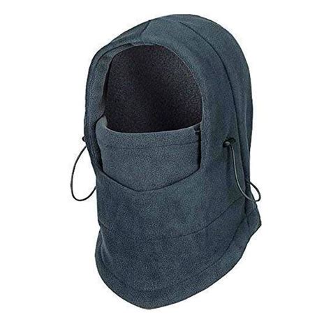 Buy Gajraj Fleece Thick Full Cover Face Mask/Winter Cap (Charcaol Grey ...