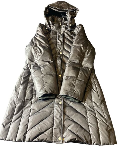 Michael Kors Puffer Trench Style Coat - Gem