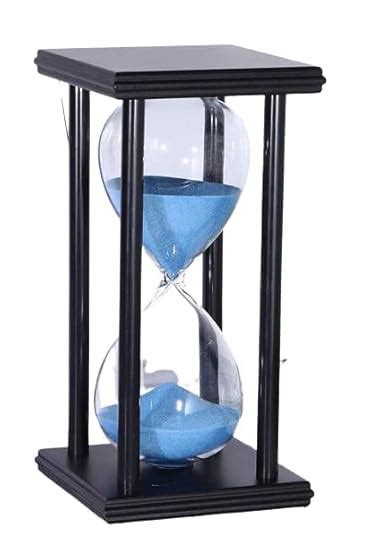 Sand Clock 60 Minutes Beautiful Sand Timer 1 Hour Sandglass with Wooden ...