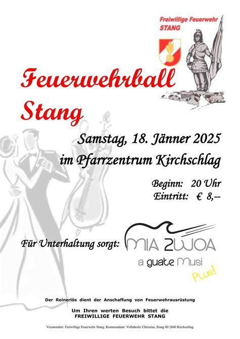 Stanger Feuerwehrball, Pfarrzentrum, Landsee, 18 January 2025 | AllEvents