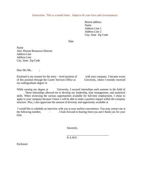 Resume Cover Letter for Entry Level Management Position Doc Template ...
