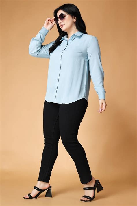 Stylish Long Sleeve Poly Crepe Shirt for Formal/Party - Regular Fit ...