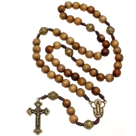 Buy Alexander Castle Our her Solid Wooden Rosary Beads Catholic ...
