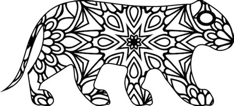 Dierlijke Mandala kleurplaat voor volwassenen | Premium Vector