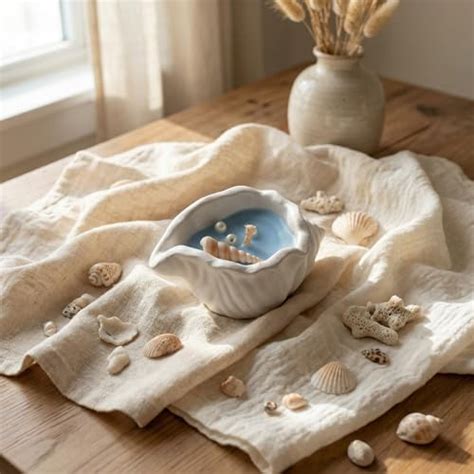 Ocean Breeze Scented Seashell Candle – Handmade Soy Wax Coastal ...