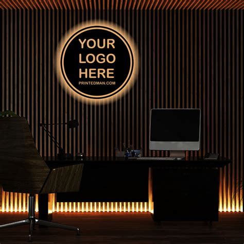 Customized Wooden LED LOGO – Printed Man