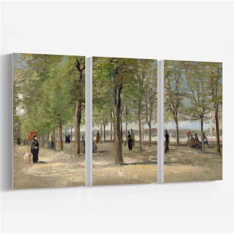 Buy Terrace in the Luxembourg Gardens Set of Three Paintings Online at ...