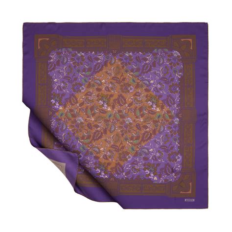 Elegant Purple Uskudar Twill Silk Scarf | Ipekevi