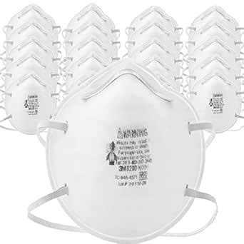 3M 50051131070238 8200 N95 Disposable Particulate Respirator, 20 ...