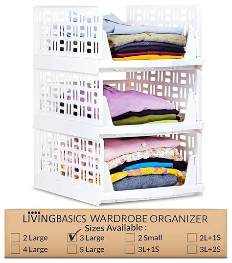 LIVINGBASICS Wardrobe Organizer for Clothes/Clothes Organiser for ...