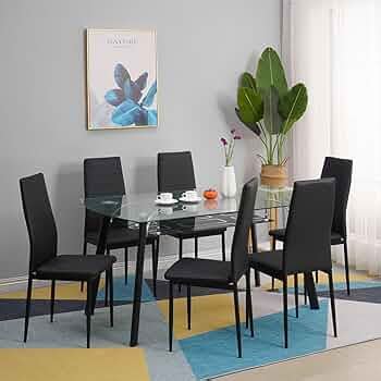 Royaloak Penang Malaysian Glass 6 Seater Dining Table Set| Bottom Shelf ...