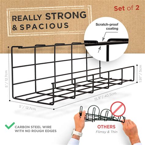 Under Desk Cable Management Tray - Under Desk Cable Organizer for Wire ...