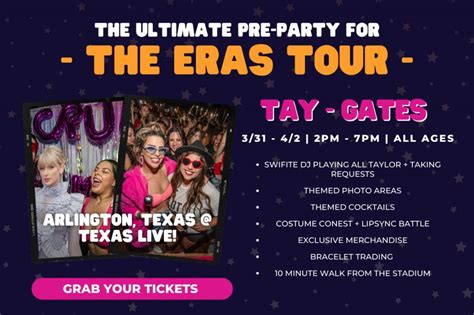 TAY-Gates: The Ultimate Eras Tour Pre-Parties, Texas Live!, Arlington ...