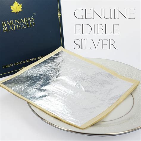 Amazon.com: Barnabas Blattgold: Edible Silver Leaf Loose sheets [25 ...
