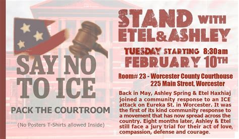 Stand with Etel & Ashley at Worcester District Court - Action Network