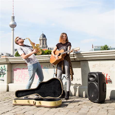 auna Streetstar 12 mobile PA system PA box with cover 12"(30 cm ...