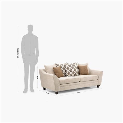 Buy Isabel Fabric 3-Seater Sofa - Beige from Home Centre at just INR ...