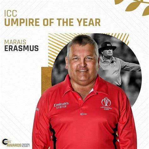ICC announces Umpire of the Year 2021 Award to Marais Erasmus he won ...