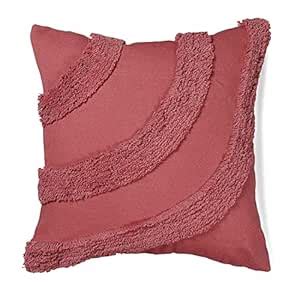 Buy SASHAA WORLD Cotton Rosewood Cushion Cover | Bohemian Tufted ...