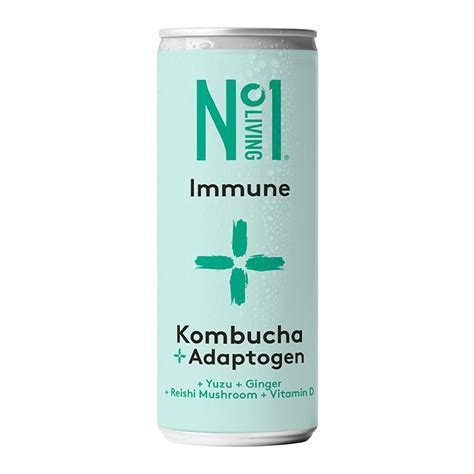 No1 Living Plus Immune Yuzu & Ginger Kombucha 250ml | Holland & Barrett