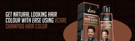 Buy VCare Shampoo Hair Colour Shampoo, Dark Brown 180ml for Women and ...