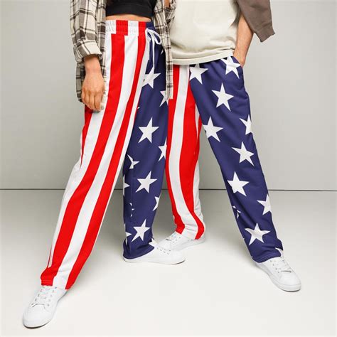 July Fourth Parade Pants American Flag Wide Leg Joggers Flag Sweatpants ...