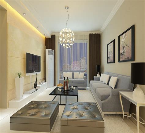 现代风格黑白调客厅组合沙发装修效果图 – 设计本装修效果图