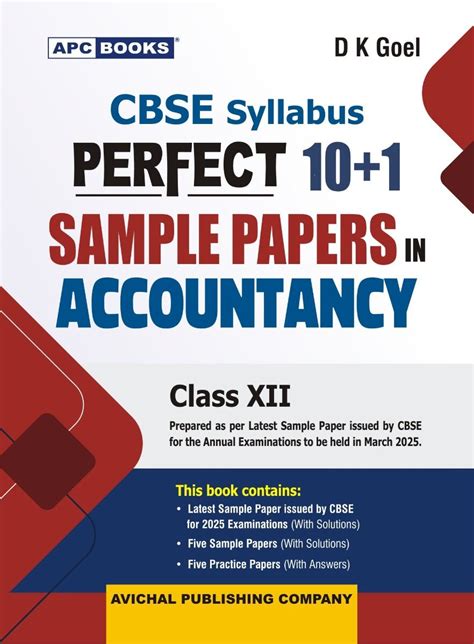 APC Perfect 10+1 Sample Papers Accountancy CBSE for Class 12 | 2025 ...