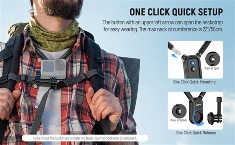 NEEWER Magnetic Neck Holder for Action Camera & Phone, Hands Free Neck ...