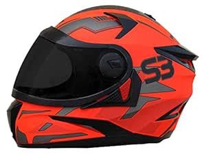 Steelbird SBH-17 Terminator Full Face Graphic Helmet in Glossy Fluo ...