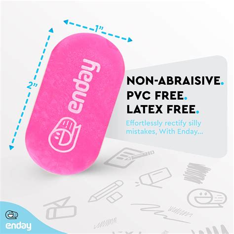 Enday Erasers Pencil, Oval Hi Polymer Large Soft Eraser, India | Ubuy