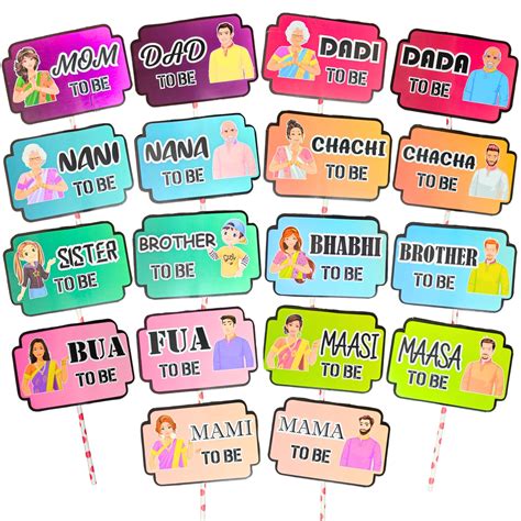 Party Decorz Baby Shower Party Props Set of 18 Pcs| English Family ...