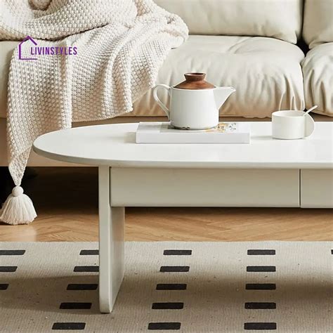 Lavit Solid Wood Coffee Table for Living Room in White Finish – LivIn ...