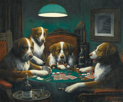 Cassius Marcellus Coolidge - Poker Game (1894) - Dogs Playing Poker - Wikipedia, the free ...