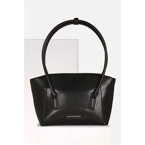 Buy Van Heusen Black Printed Polyester Handbag and Detachable Strap Online