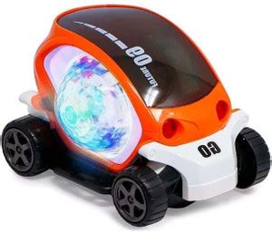 BSVR 4D Stunt Car Disco Lights, Bump & Go Toy with 360 Degree Rotating ...