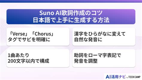 Suno AIとは？使い方から音楽生成が簡単にできるプロンプトのコツを徹底解説！ | AI活用ナビ by テックキャンプ
