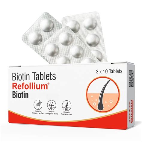 Refollium Biotin Maximum Strength For Hair Growth & Hair Fall Control (ONE TABLET DAILY AFTER ...