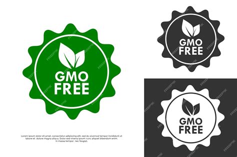 Premium Vector | GMO free logo Vector green non GMO logo sign for ...