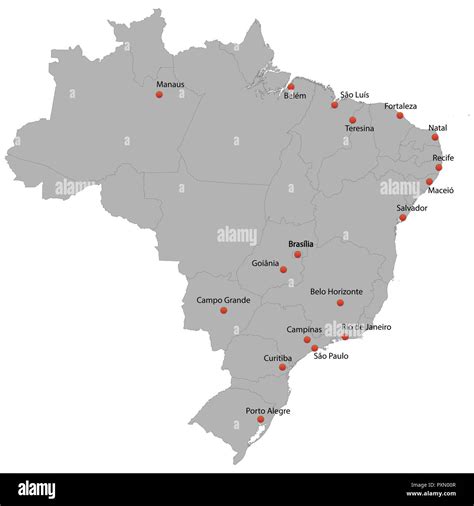 Brazil Map With Cities 𝗣𝗹𝗮𝗻𝗲𝘁 𝗘𝗮𝗿𝘁𝗵