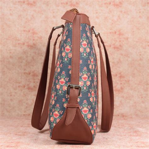 Mughal Garden Print- Office Bag & Chain Wallet Combo – Zouk