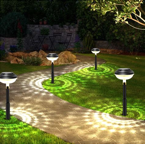 Solar Pathway Lights Outdoor Garden - 2 Packs Metal Butterfly Solar ...