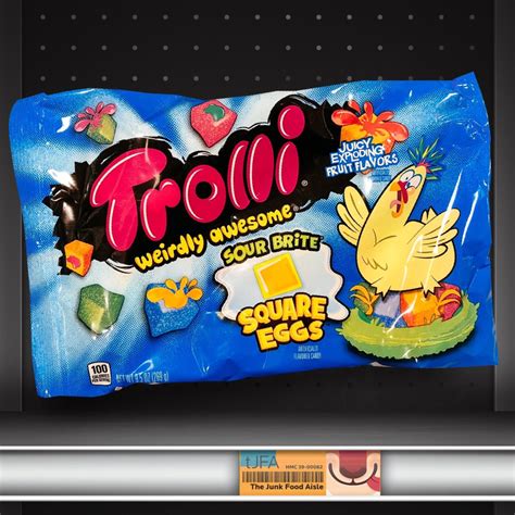 Trolli Weirdly Awesome Sour Brite Square Eggs - The Junk Food Aisle