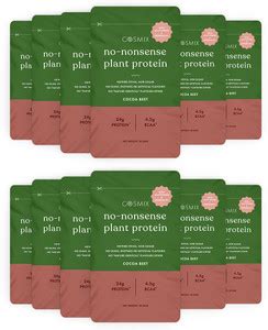 COSMIX No Nonsense Plant Protein-Organic Pea & Rice Isolate,Daily Vegan ...