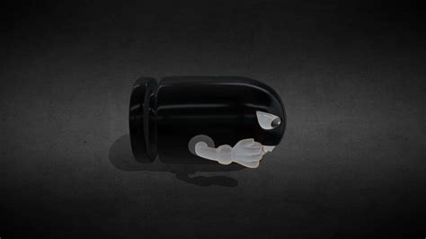 Download Bullet Bill Figure Black Background Wallpaper | Wallpapers.com