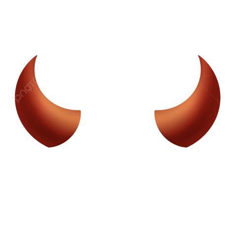 Devil Horns White Transparent, Devil Horns Red Head Decoration, Sharp ...