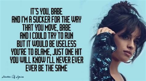 Camila Cabello - NEVER BE THE SAME [Lyrics] - YouTube