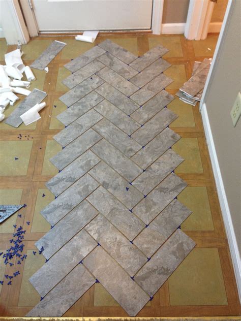 Herringbone Pattern Vinyl Plank Flooring